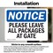 Signmission Please Leave All Packages At Gate, 5 in W x Rectangle, Vinyl Decal OS-2PACK-NS-D-35-L-17504 - alternate 2
